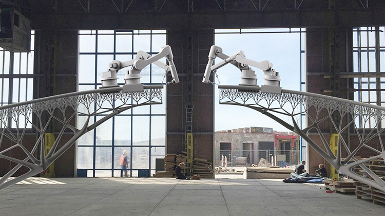 機器人在阿姆斯特丹3D列印橋樑