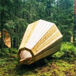 不插電收音法，巨型木造聚聲號角讓你沉浸在森林的囈語當中