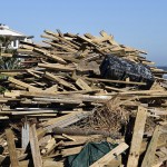 清掃颱風過後的家園