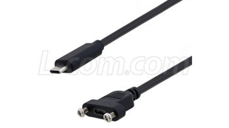 L-com推出面板安裝式USB 2.0 Type-C線纜