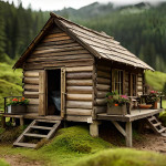 這個小木屋是在 3 週內建成的，成本比傳統房屋低 30%