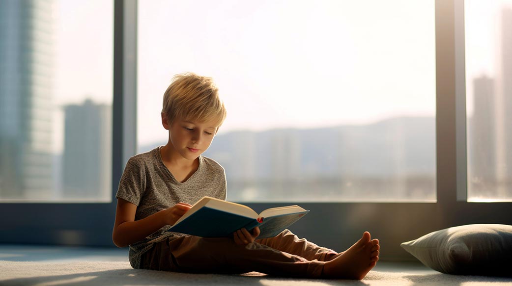 男孩 書 房間 文學 閱讀 教育 好奇心 情 想像力 知識