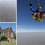 英懼高症牧師衝上15,000英尺高空 為拯救教會屋頂募款