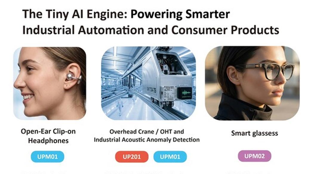 Upbeat Technology 將於 Sensors Converge 2026 展示全球最小的 AI MEMS 振動感測器