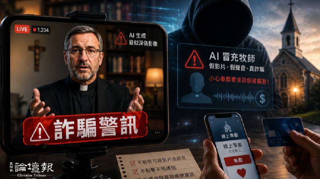 AI仿臉仿聲冒充真人　美國聖經公會警告教會慎防AI假牧師影片詐騙
