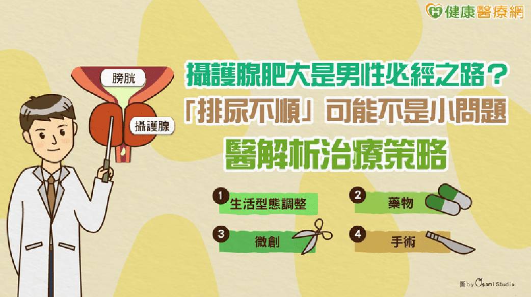 攝護腺肥大是男性必經之路？「排尿不順」可能不是小問題　醫解析治療策略